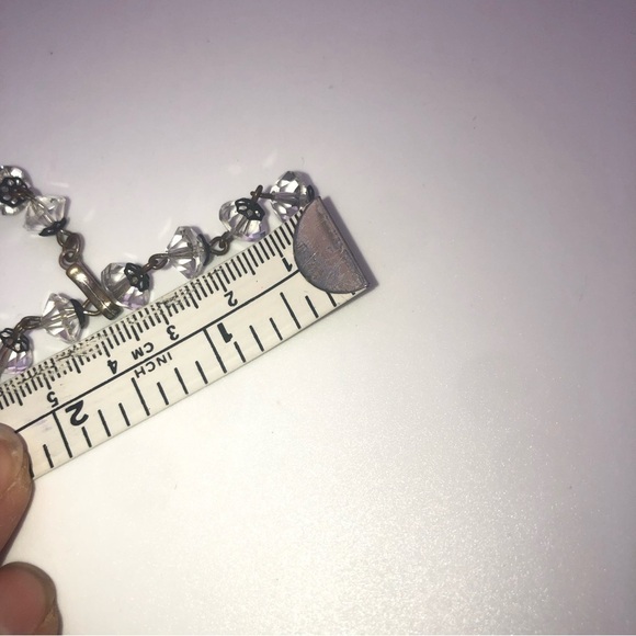 𝅺vtg Laguna Crystal Beaded Multi Strand Necklace 15” - Picture 7 of 7